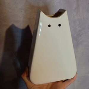 Cat Lady Box White Ceramic Cat Vase